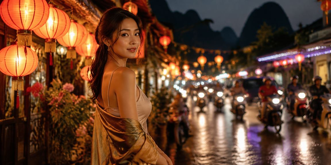 Khung cảnh chợ đêm Ninh Bình với không khí cổ vũ bóng đá sôi động