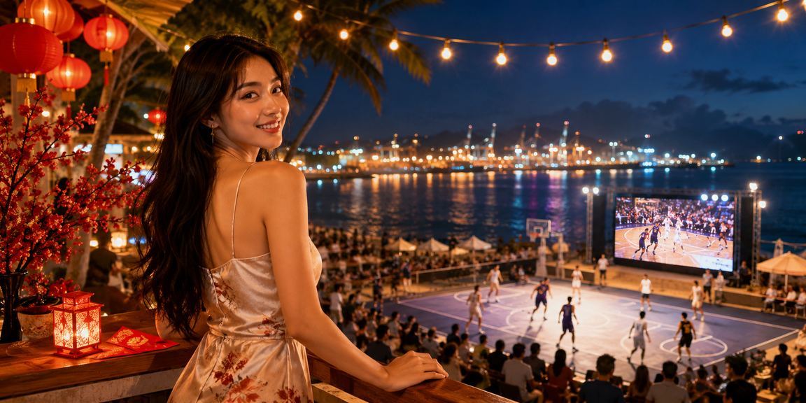 Người chơi cá cược bóng rổ tại Vũng Tàu trong không khí đèn lồng lung linh
